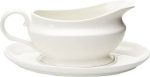 Maxwell & Williams White Basics Gravy Boat & Saucer 550ml For Cheap