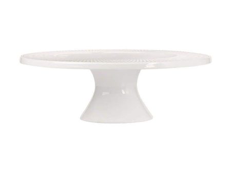 Maxwell & Williams White Basics Diamonds Footed Cake Stand 25cm Sale