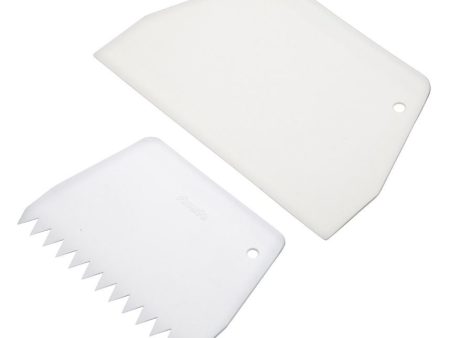 Bakemaster Cakemaster Icing Scraper Set 2 (19x12.5cm & 9.5x13.5cm) on Sale