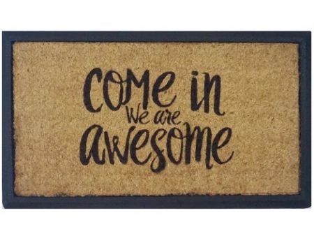 Solemate Doormats We Are Awesome Coir & Rubber Doormat - 70x40cm Cheap