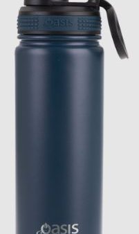 Oasis S s Double Wall Insulated  challenger  Bottle W  Screw Cap 550ml - Navy Online Sale