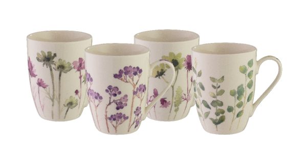 Bundanoon Botanical Set Of 4 Coupe Mugs - 355ml Online now