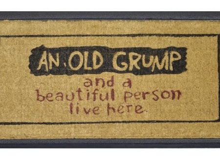 Solemate Doormats An Old Grump Rubber Edged Coir Doormat 70x40cm For Discount