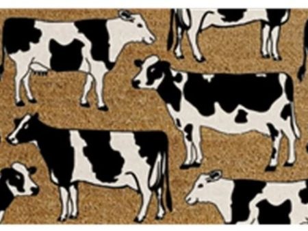 Solemate Doormats Dairy Cows Coir Doormat - 75x45cm Online now