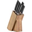 Scanpan Sax 6pc Acacia Block Knife Set - With Sharpener For Cheap