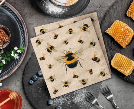 Paw Lunch Napkin 33cm We Care Dancing Bee Online now