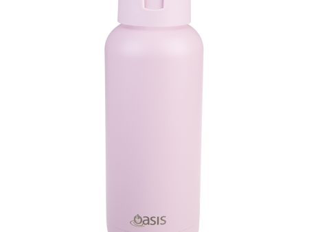 Oasis  moda  Ceramic Lined S s Triple Wall Insulated Drink Bottle 1l - Pink Lemonade Supply