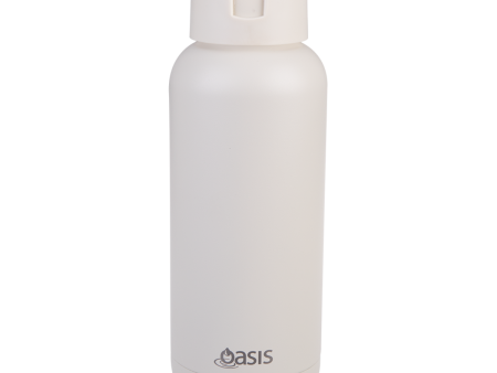 Oasis  moda  Ceramic Lined S s Triple Wall Insulated Drink Bottle 1l - Alabaster For Cheap