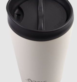 Oasis S s Double Wall Insulated Travel Cup 380ml - Alabaster For Discount