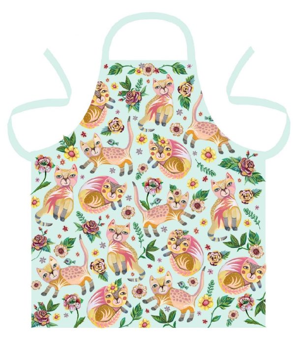 Rikaro - Kitty Flower Apron Online now