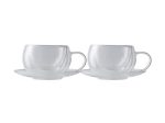 Maxwell & Williams Blend Double Wall Cup & Saucer 270ml S 2 Discount