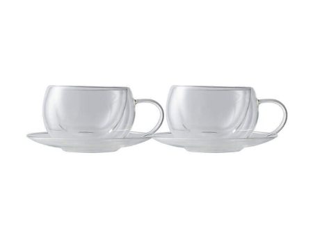 Maxwell & Williams Blend Double Wall Cup & Saucer 270ml S 2 Discount