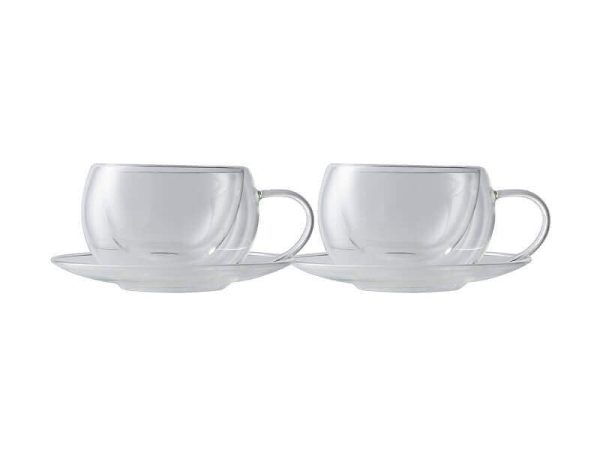 Maxwell & Williams Blend Double Wall Cup & Saucer 270ml S 2 Discount