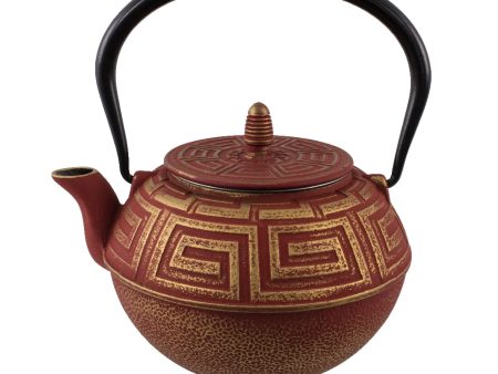 Avanti Majestic Cast Iron Teapot 1.2l Red gold Discount