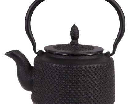 Teaology Cast Iron Teapot 850ml - Black Tall Hobnail For Cheap