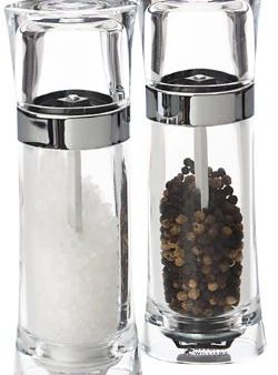 Maxwell & Williams Click Acrylic Salt & Pepper Mill Set 18cm Supply