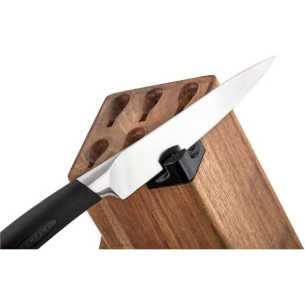 Scanpan Sax 6pc Acacia Block Knife Set - With Sharpener For Cheap