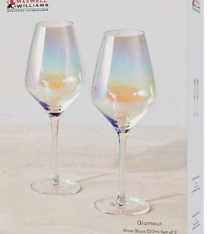 Maxwell & Williams Glamour Wine Glass 520ml S 2 Iridescent Online Hot Sale