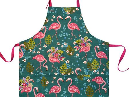 Rikaro - Flamingo Teal Apron For Sale