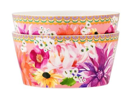 Maxwell & Williams Teas & C s Dahlia Daze Bowl 12cm Set Of 2 Pink Online Sale