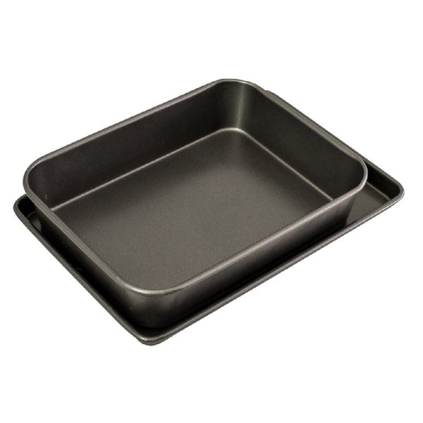 Bakemaster Roasting oven Tray Twin Pack For Cheap