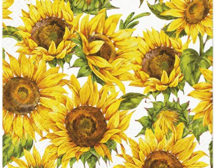 Paw Lunch Napkin 33cm Dancing Sunflowers For Discount