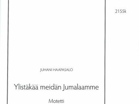 Ylistäkää meidän Jumalaamme For Sale