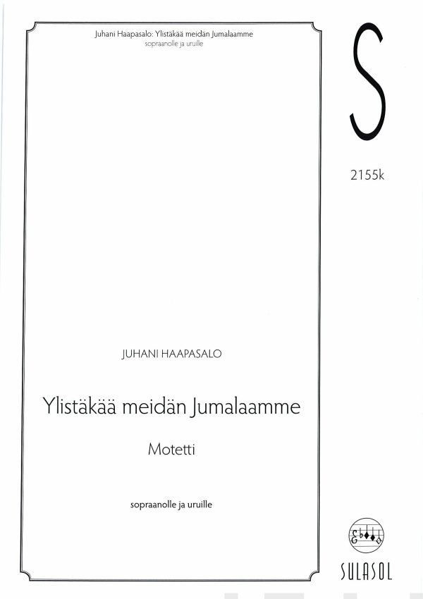 Ylistäkää meidän Jumalaamme For Sale