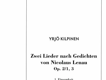 Zwei Lieder nach Gedichten von Nicolaus Lenau Cheap