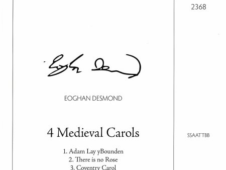 4 Medieval Carols Online