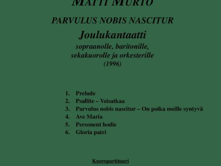 Parvlus nobis nascitur For Sale