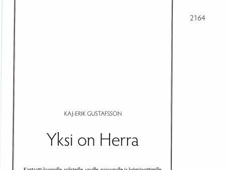 Yksi on Herra   score Sale